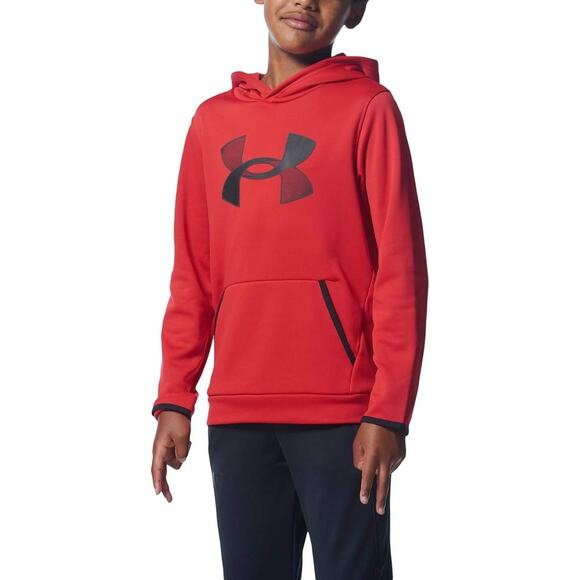 Under Armour Other - Under Armour Boys MEDIUM Fleece Hoodie, Red / Black